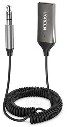Блютуз аудио ресивер UGREEN Bluetooth Car Receiver Aux with Mic CM309 (Space Gray) (70601)