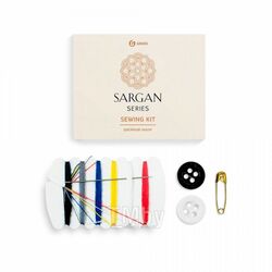 Набор швейный Sargan (игла + нити разных цветов + 2 пуговицы + булавка), картонная коробка GRASS HR-0028