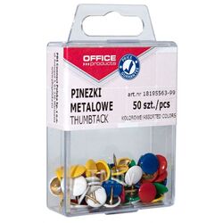 Кнопки-гвоздики 10 мм, 50 шт., разноцветный Office Products 18195563-99