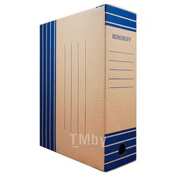 Коробка архивная 200 мм бурый/синий Koroboff оф200б