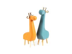 Набор статуэток керамических "жирафы" 2 шт. 5,5x9x17,3/5,5x9x20,8 см Belbohemia 29570609