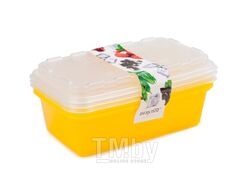 Набор контейнеров для заморозки Zip, лимон , BEROSSI (Изделие из пластмассы. Размер 200 х 120 х 95 мм)