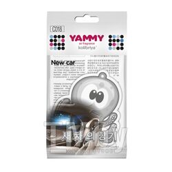 Ароматизатор подвес. YAMMY картон с пропиткой Осьминог аромат "New Car", Корея C018