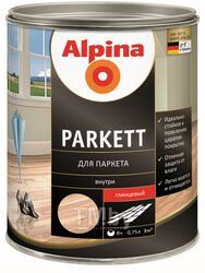 Лак алкидный для паркета Alpina Parkett глянцевый (0,683 кг) 750 мл