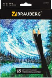 Набор цветных карандашей Brauberg Artist Line / 180554 (18цв)
