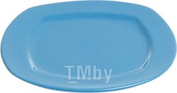 Тарелка обеденная керамическая, 275 мм, квадратная, серия Измир, синяя, PERFECTO LINEA