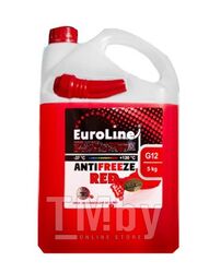 Антифриз красный (G12) EUROLINE Euroline RED G12 LL (красный) 4,5 л/5 кг