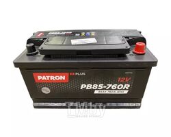 Аккумулятор PATRON PLUS 12V 85AH 760A (R+) B13 315x175x175mm 17,9kg PATRON PB85-760R