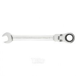 Ключ комбинированный трещоточный, 17мм, CrV, шарнирный, зерк.хром MATRIX PROFESSIONAL 14869
