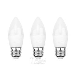Лампа светодиодная REXANT Свеча CN 7.5 Вт E27 713 Лм 4000 K нейтральный свет (3 шт.)