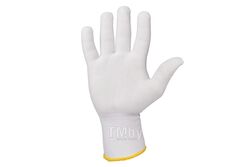Легкие бесшовные перчатки из нейлона, цвет белый, размер S (12пар.) JETA PRO JS011n/S