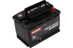 Аккумулятор PATRON PLUS 12V 74AH 680A ETN 0(R+) B13 278x175x190mm 15,8kg PATRON PB74-680R