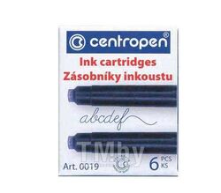 Баллончики для перьевой ручки синие 6шт. Centropen 0019CE