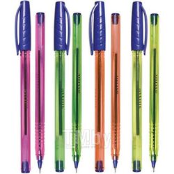 Ручка шариковая d=0.7 мм "Triolino Neon", цв. корп. ас-ти неон, масляные черн., игольч.узел, синяя deVente 5073837