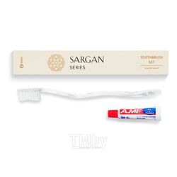 Набор зубной Sargan (щетка 18см + паста 6г), картонная коробка GRASS HR-0025