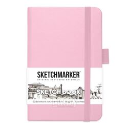 Скетчбук 9*14 см, 140 г/м2, 80 л., розовый Sketchmarker 2315001SM