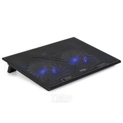 Подставка для ноутбука (до 17" кулеры: 2*D150*20 мм, синяя подсветка, 3 уровня наклона) CROWN CMLS-401