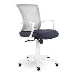 Кресло для персонала СН-800 Энжел сетчатая ткань, серый/т.-серый, крестов. пластик, корпус белый UTFC CH-800 TW-72/E72-K