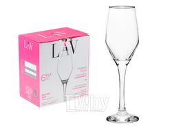 Набор бокалов для шампанского, 6 шт., 230 мл, серия Ella, LAV
