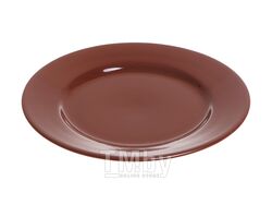 Тарелка обеденная керамическая, 241 мм, круглая, серия Лапсеки, шоколад, PERFECTO LINEA