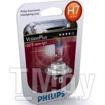 Лампа галогенная блистер 1шт H7 12V 55W PX26D VISIONPLUS (На 60% больше света на дороге) Philips 12972VPB1