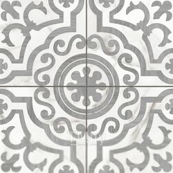 Плитка Cersanit Siena Узоры Рельеф (420x420, белый)