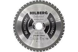 Диск пильный 210 Industrial Металл 210*48Т*30 mm, MAX RPM 2700 Hilberg HF210