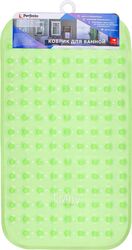 Коврик для ванной, прямоугольный с пузырьками, 67х37 см, зеленый, PERFECTO LINEA