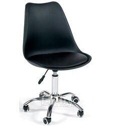 Офисное кресло TULIP (mod.106) металл/пластик/PU, 47x48x80+14см, черный/хром