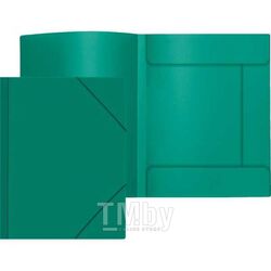 Папка А4 на резинках пластик. 450 мкм, зеленая Attomex 3070401
