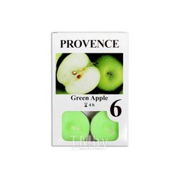 Набор свечей ароматизированных в металлической гильзе "зеленое яблоко" 3,8x1,6 см 6 шт. Provence 560227/85