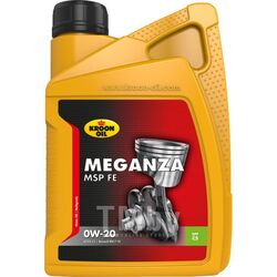 Масло моторное Meganza MSP FE 0W20 1L Синтетическое масло ACEA C5, Renault RN17 FE KROON-OIL 36786