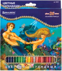 Набор цветных карандашей Brauberg Морские легенды / 180561 (24цв)