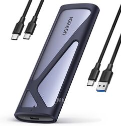 Бокс для накопителей UGREEN USB-C to M.2 NVMe/M.2 SATA SSD Enclosure(10Gbps) CM400 (90264)