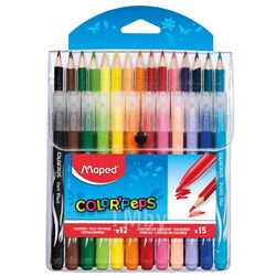 Цветные карандаши 15 шт. +фломастеры 12 шт. Maped 897412