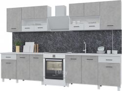 Готовая кухня Горизонт Мебель Trend 2600 (белый/бетон)