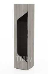 Шкаф-пенал с витриной 3Dom Фореста РС180ДС (дуб бардолино серый/голубой горизонт)