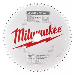 Пильный диск для торцовочной пилы по дереву MILWAUKEE 250x30x2,8x60 4932472016