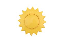 Выключатель одноклавишный Солнце скрытой установки, желтый KRANZ HAPPY