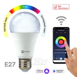Умная лампа EKF Connect 8W WIFI RGBW E27 slwf-e27-rgbw