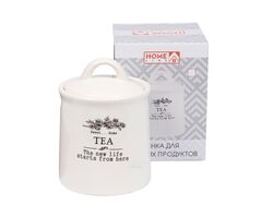 Банка для сыпучих продуктов керамическая "Tea" 625 мл/14,5 см Home Line