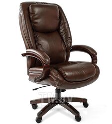Офисное кресло Chairman 408 кожа+PU коричн.