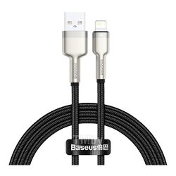 Кабель Baseus Cafule Series Metal Data Cable USB to IP 2.4A 1m Black (CALJK-A01)