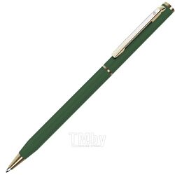Ручка шарик/автомат "Slim" 0,7 мм, метал., глянц., зеленый/золотистый, стерж. синий Happy Gifts 1101/15