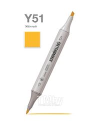 Маркер перм., худ. двухсторонний, Y51 желтый Sketchmarker SM-Y51