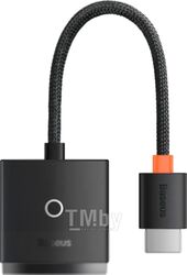 Переходник Baseus WKQX010101 Lite Series Adapter HDMI to VGA (порт 3.5mm Aux + порт питания Micro USB) Black