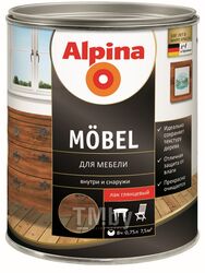 Лак для мебели Alpina Moebel глянцевый (0,683 кг) 750 мл