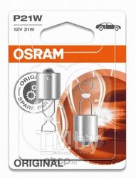 Комплект ламп OSRAM Original Line 2шт. (P21W) 12V 21W BA15s качество ориг. з/ч (ОЕМ) 7506-02B