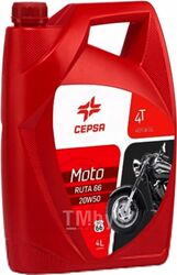 Моторное масло Cepsa Moto 4T Ruta 66 20W50 / 514233601 (4л)
