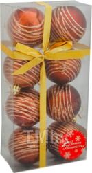 Набор шаров новогодних Зимнее волшебство Юпитер / 2122932 (8шт, шоколадный)